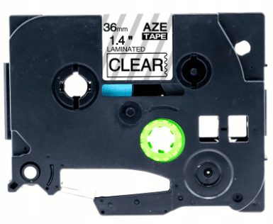 Brother TZeFX161 Tape sort tekst på klar tape Fleksibel – 36mm x 8m – Uoriginal