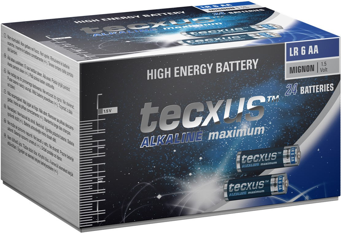 Tecxus - AA Alkaline Batterier 24 st, 23818