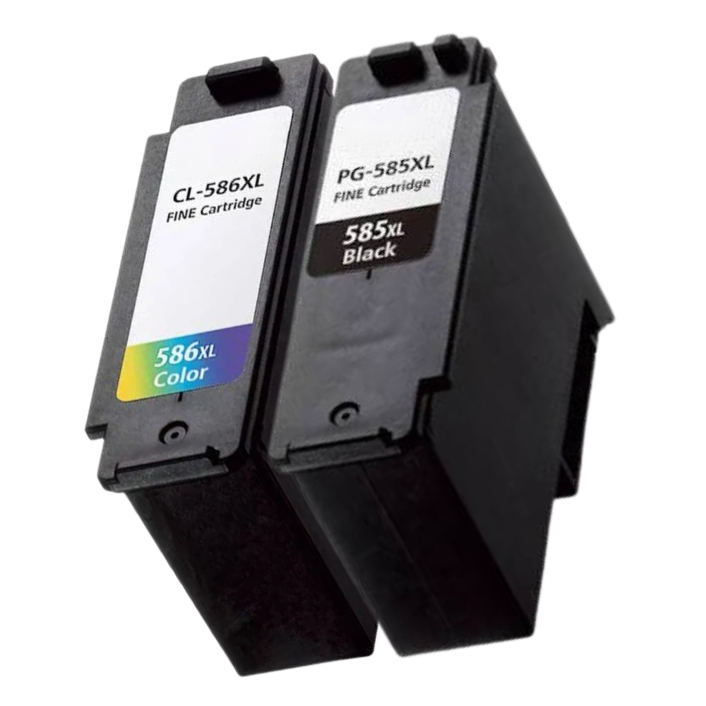 Paketset Canon PG-585XL / CL-586XL – 1 svart, 1 färg – alternativ – 38 ml