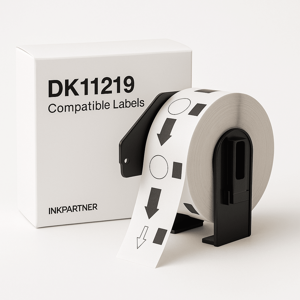 Brother DK11219 runde papirlabels Ø12 - Kompatibel – DK11219, 1200 stk