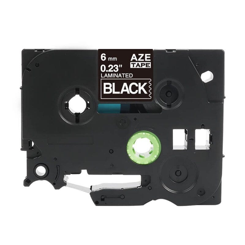Brother TZe315 Tape Hvid tekst på sort tape – 6mm x 8m – Uoriginal