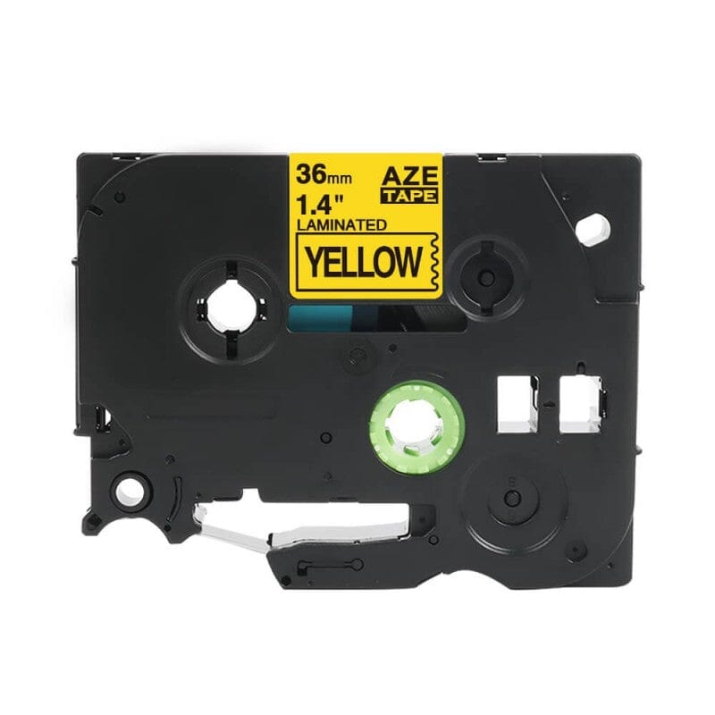 Brother TZe661 Tape Sort tekst på gul tape – 36mm x 8m – Uoriginal