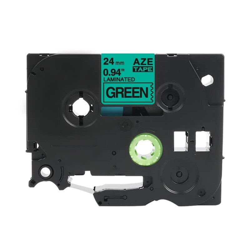 Brother TZe751 Tape Sort tekst på grøn tape – 24mm x 8m – Uoriginal