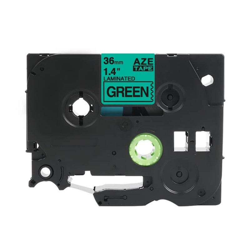 Brother TZe761 Tape Sort tekst på grøn tape – 36mm x 8m – Uoriginal