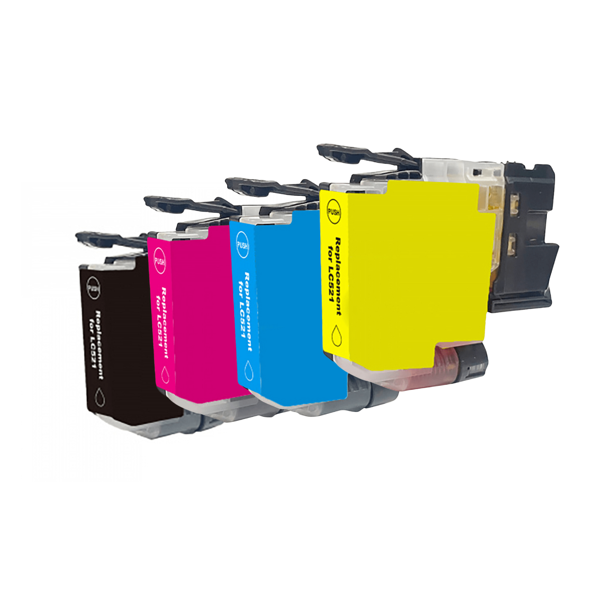 Pakke sæt Brother LC521 C/M/Y/BK 40 ml. – 4 farver BK-C-M-Y – alternativ